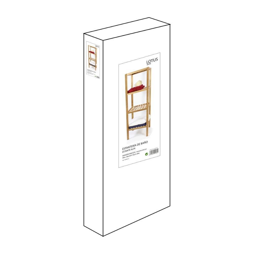 lotus etagère salle de bain avec 4 niveaux 