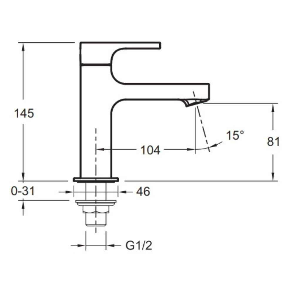 Mitigeur independant Strayt Jacob Delafon - Robinet eau froide Jacob Delafon - Batinea