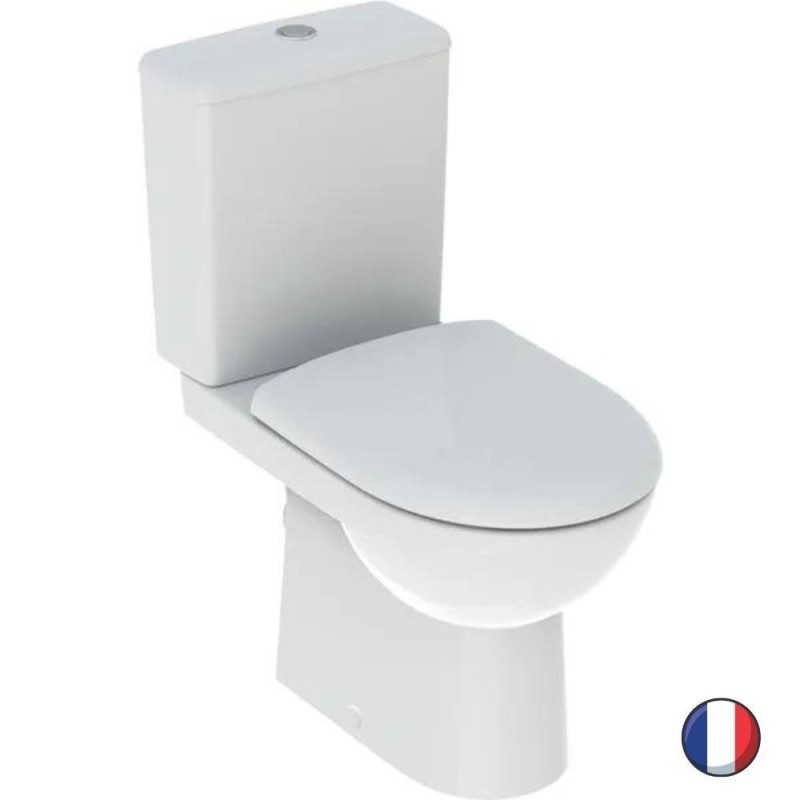 WC au sol sans bride GEBERIT Renova, semi caréné + abattant