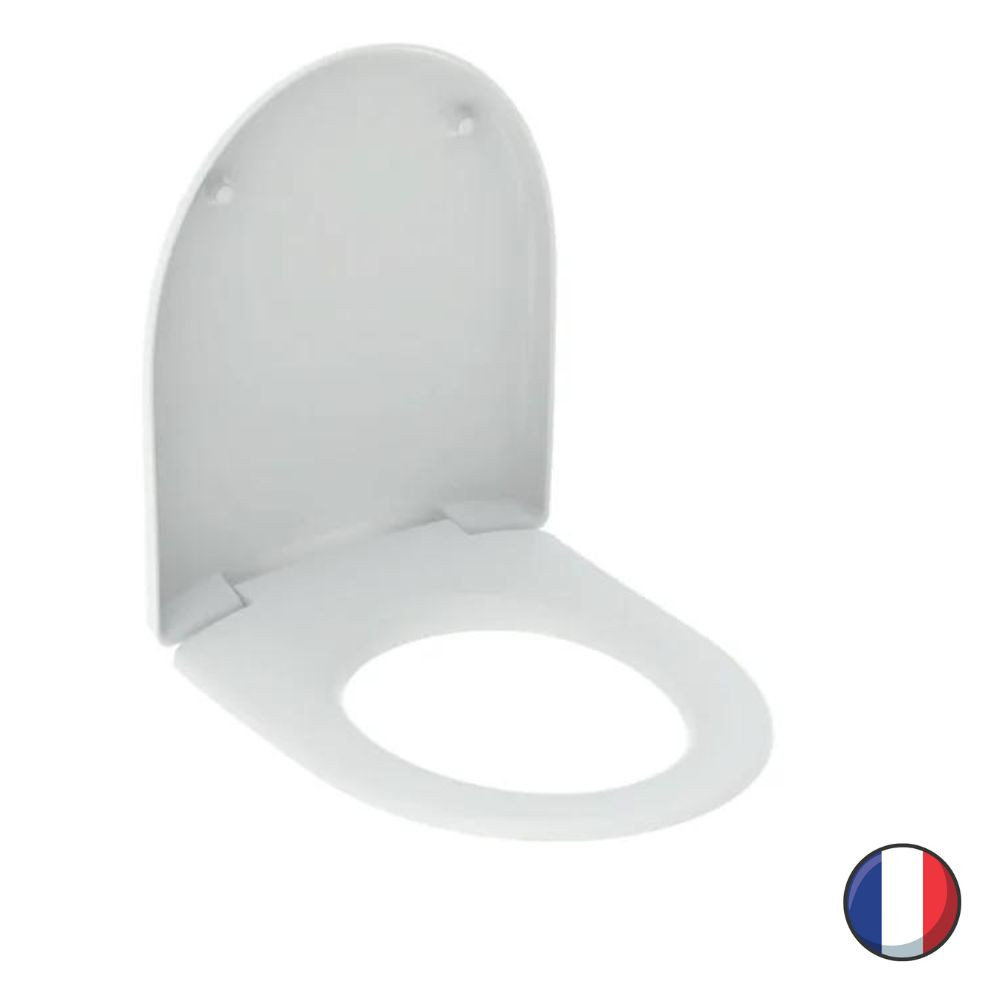 Abattant WC Geberit Renova, antibactérien, fermeture standard, fixation par le bas, Blanc