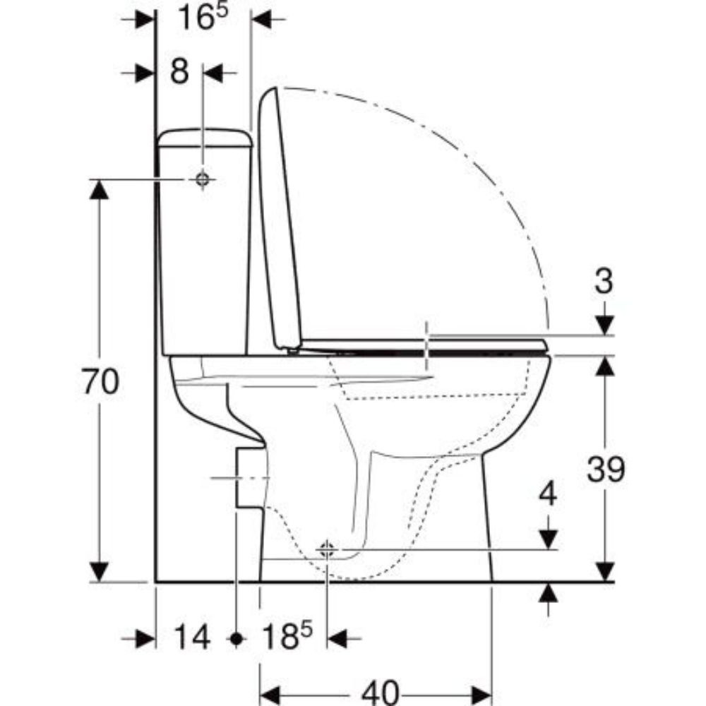 WC au sol GEBERIT Renova  