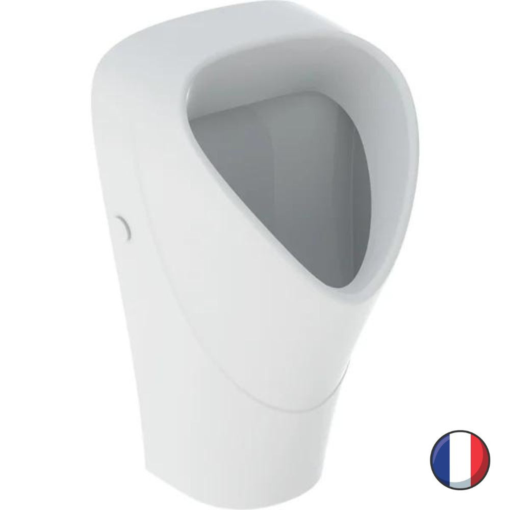 Uniroir GEBERIT Renova Trigonal, alimentation apparente, sortie encastrée ou apparente