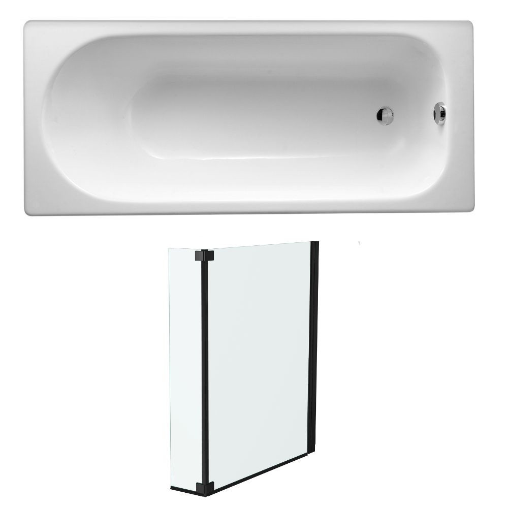 Pack baignoire droite JACOB DELAFON Soissons fonte + pare bain