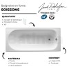 Pack baignoire droite JACOB DELAFON Soissons fonte + pare bain