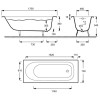 Pack baignoire droite JACOB DELAFON Soissons fonte + pare bain