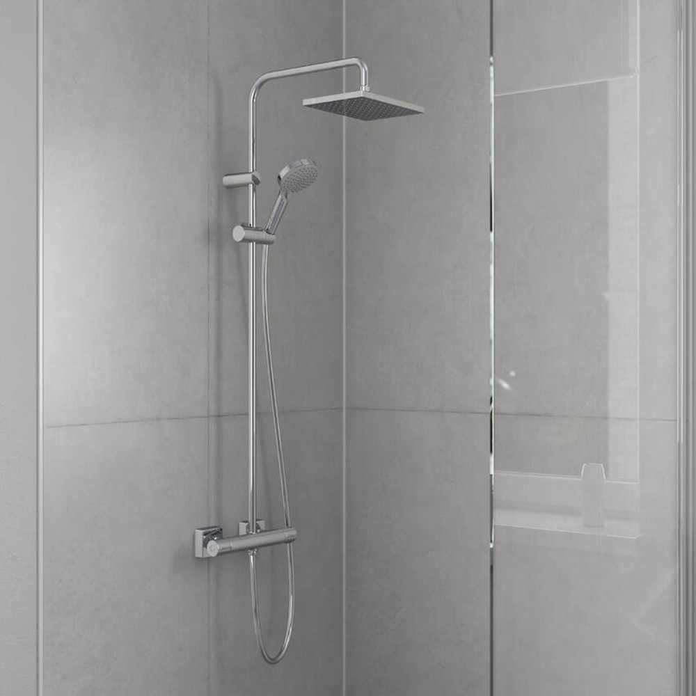 Visuel d'ambiance Colonne de douche thermostatique HANSGROHE Vernis Shape 230 chromé