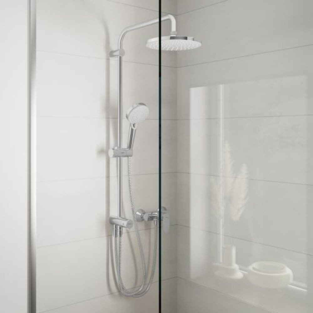 Colonne de douche ou bain douche sans mitigeur HANSGROHE Vernis Blend 200 EcoSmart | Batinea