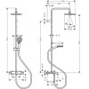 Colonne bain douche thermostatique HANSGROHE Vernis Blend 200 chromé | Batinea