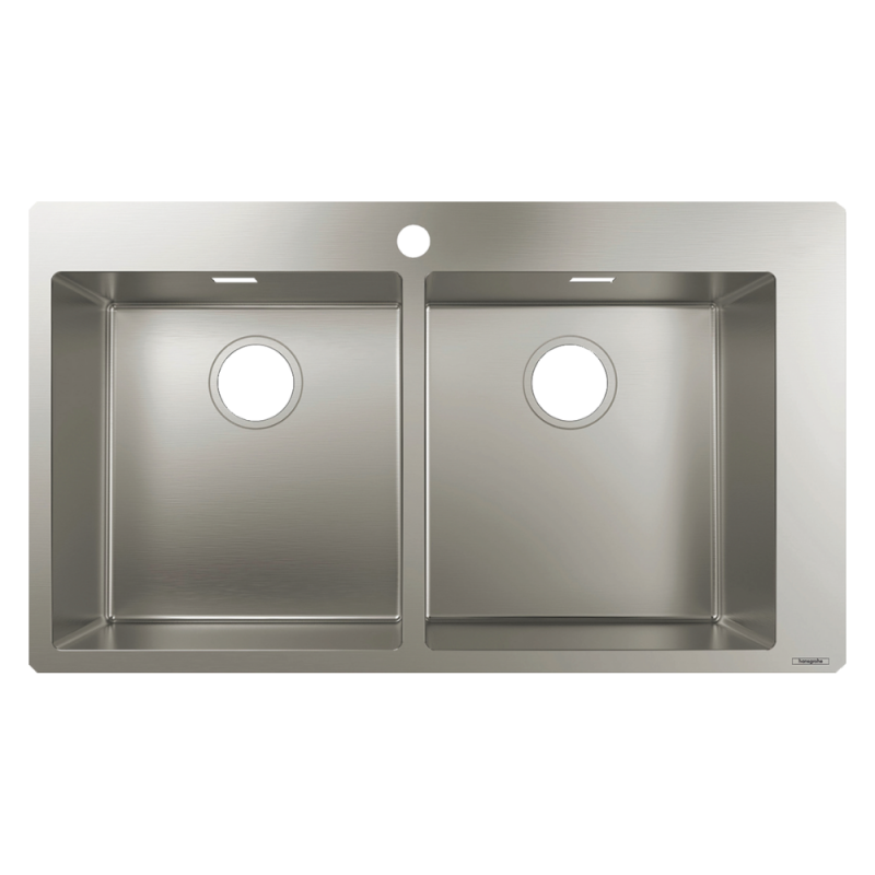 Evier encastré 2 cuves_Acier inoxydable_43303800