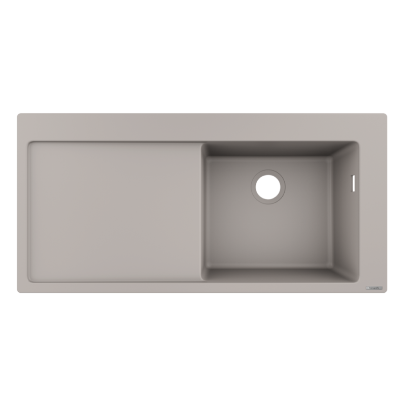 Evier encastré avec égouttoir_Gris béton_43314380