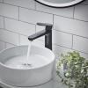 image Mitigeur lavabo HANSGROHE 190 sans tirette ni vidage noir mat + nettoyant Briochin