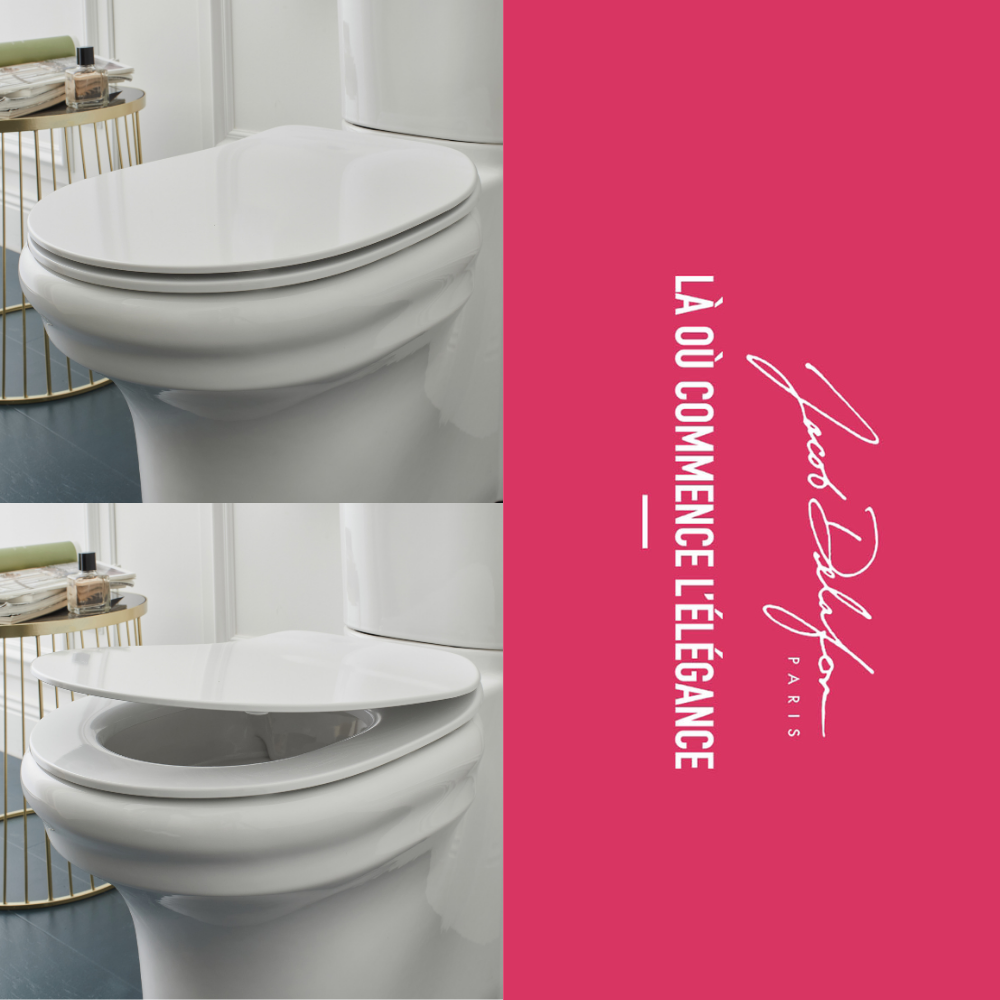 Pack WC suspendu sans bride JACOB DELAFON Cléo 1889 + bâti-support éco + plaque 