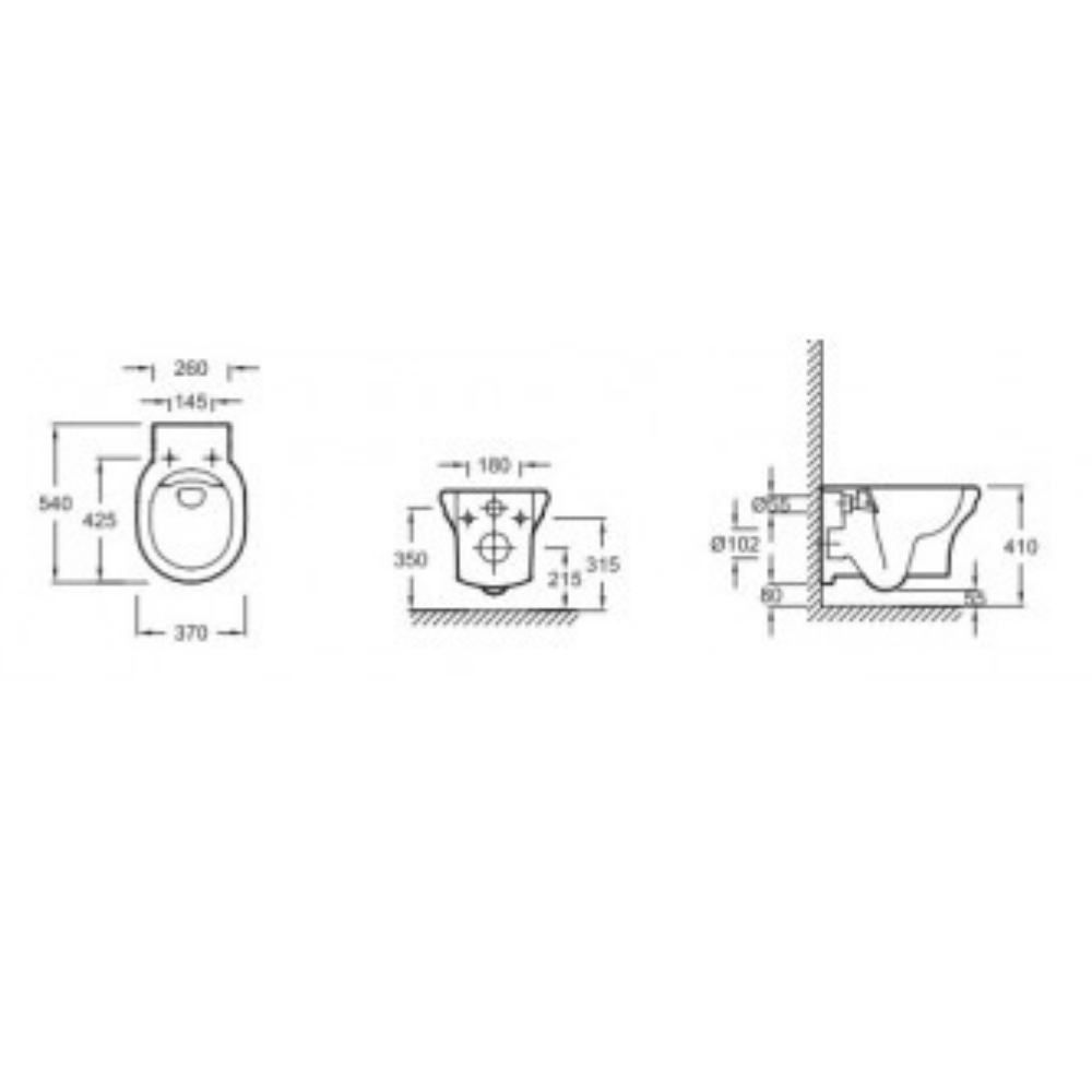 Pack WC suspendu sans bride JACOB DELAFON Cléo 1889 + bâti-support éco + plaque 