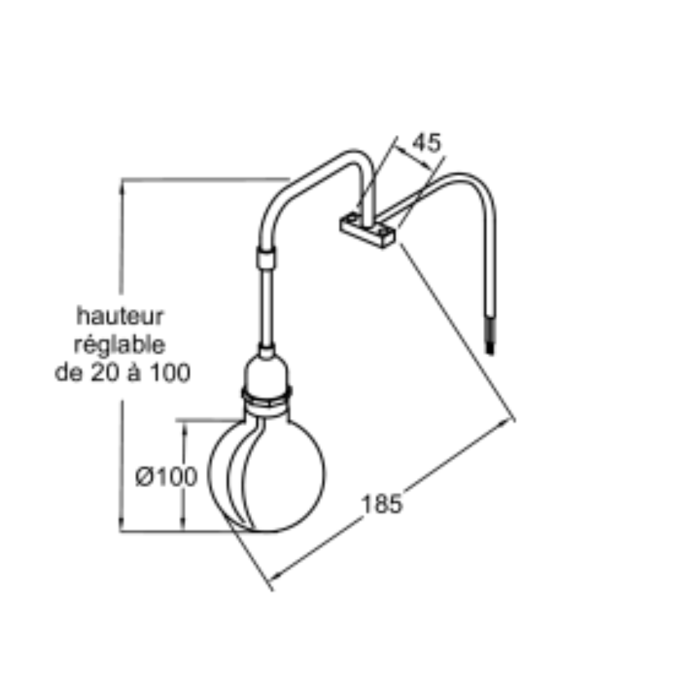 schéma Hors collection - Spot LED "Industrie suspendue"