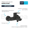 Présentation des avantages du mitigeur bain douche mécanique GROHE Start noir
