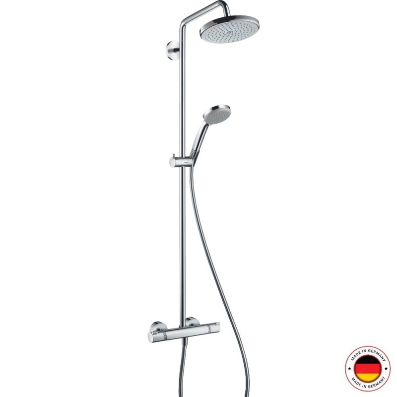 Colonne de douche thermostatique HANSGROHE Croma 220 EcoSmart chromé