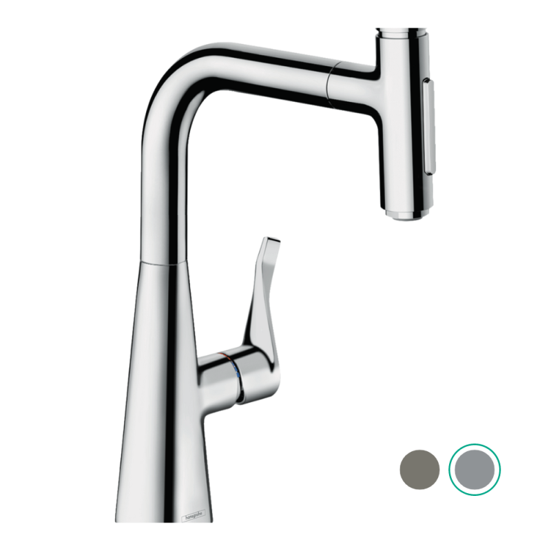 Mitigeur cuisine HANSGROHE Metris Select M71 240 2 jets choix du coloris