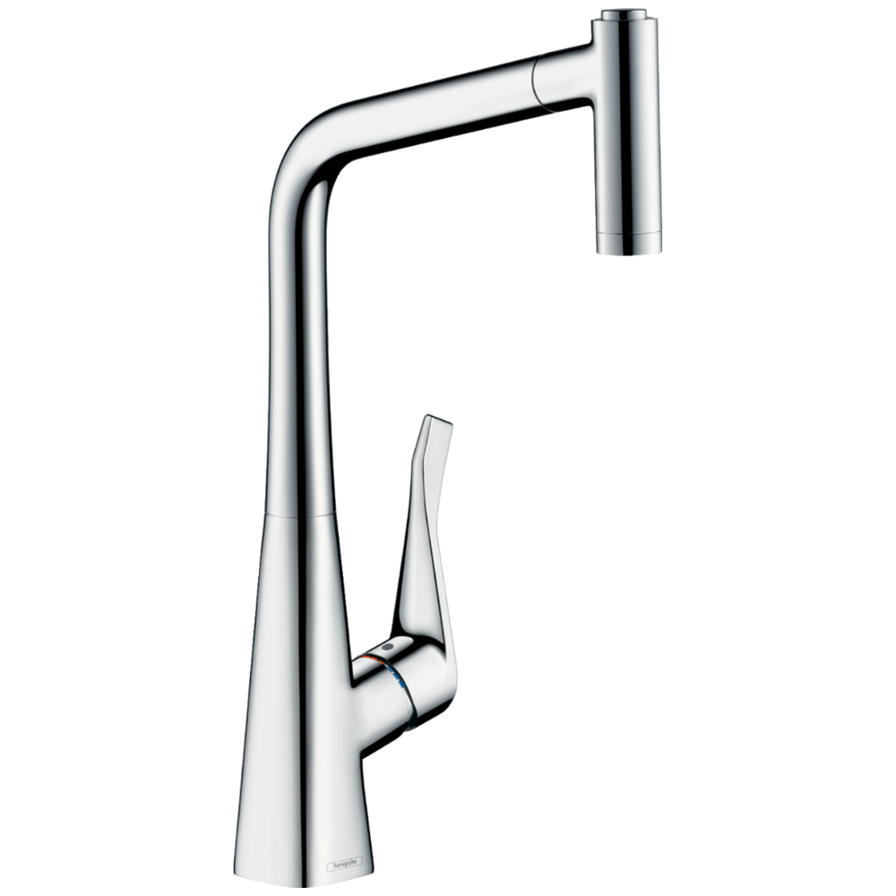 Robinet de cuisine avec douchette HANSGROHE Metris M71 320 2 jets chromé