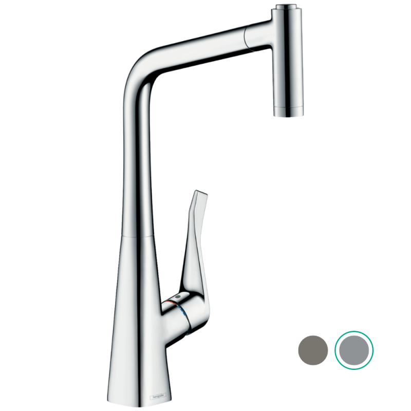 Mitigeur cuisine HANSGROHE Metris M71 320 douchette extractible 2 jets choix de la couleur