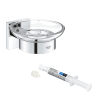 Porte savon avec support grohe start cube chromé avec colle
