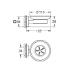 Schéma Porte savon avec support grohe start cube Chromé avec colle