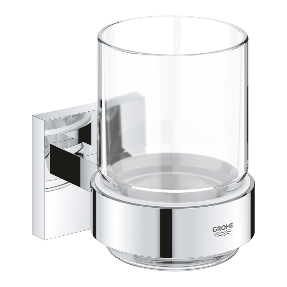 Verre avec support grohe start cube chromé