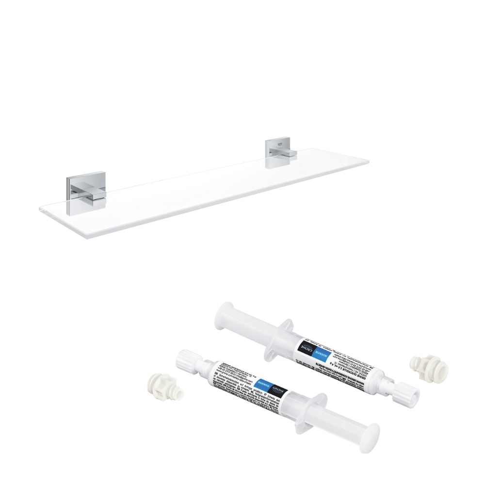 Etagere grohe start cube 53 cm chromé avec colle