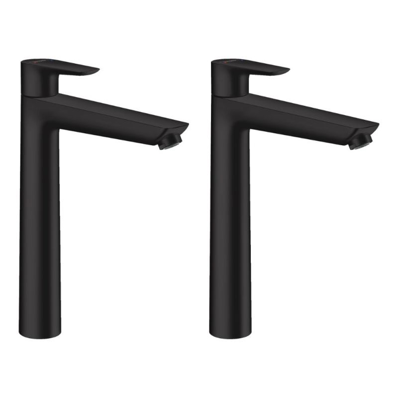 Mitigeur de lavabo 240, sans tirette ni vidage noir mat Hansgrohe x2