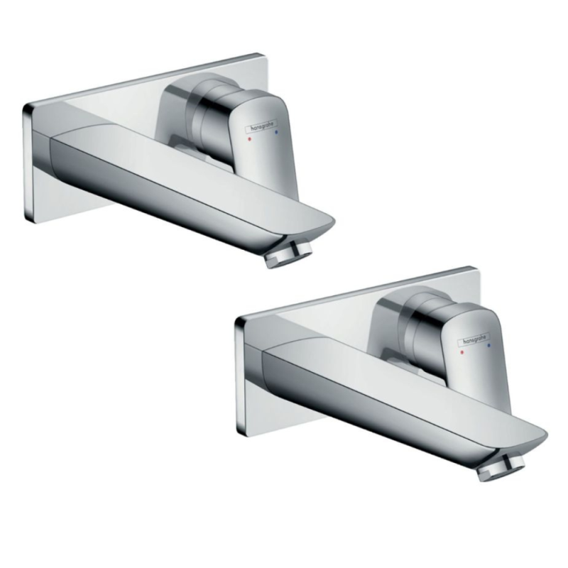 Lot de 2 mitigeur lavabo encastré mécanique Hansgrohe Logis 195 mm