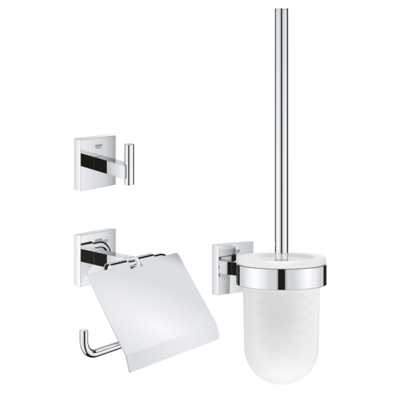 Ensemble d'accessoires 3-in-1 pour WC GROHE Start Cube Chromé