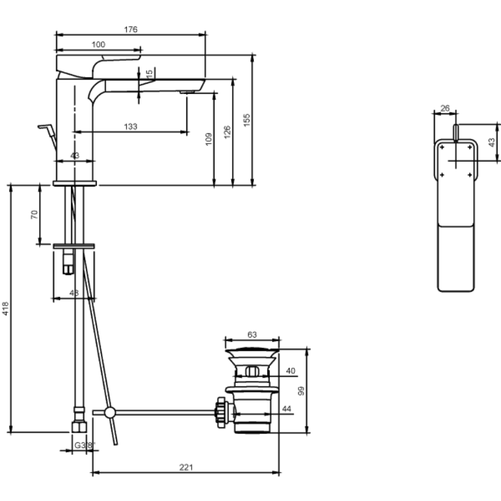 Mitigeur lavabo VILLEROY ET BOCH Subway 3.0 | Batinea