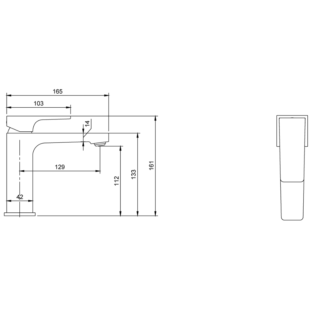 Mitigeur lavabo VILLEROY ET BOCH Architectura Square | Batinea