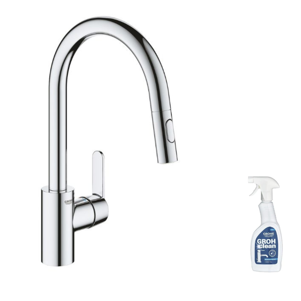 Robinet de cuisine avec douchette GROHE Feel chromé +