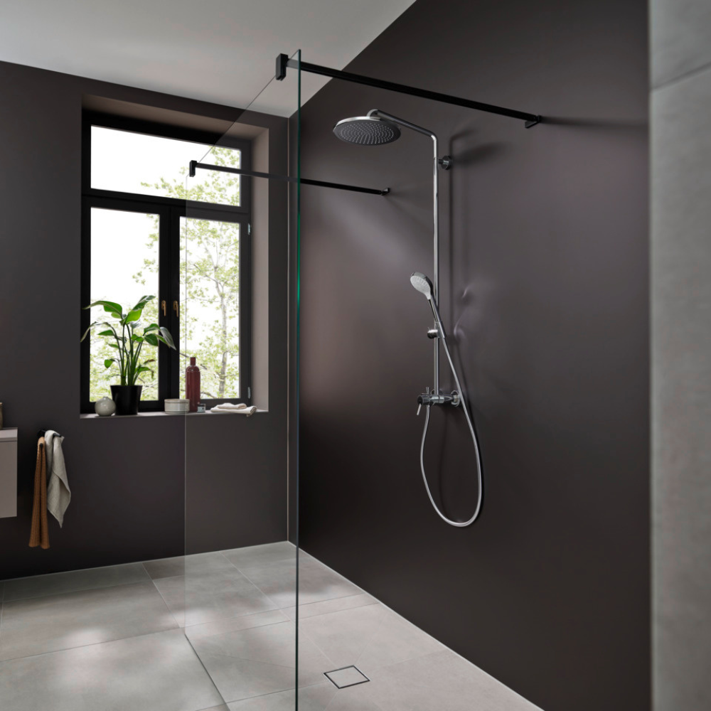 Colonne de douche mécanique HANSGROHE Croma Select S 280 chromé visuel d'ambiance présentation du produit