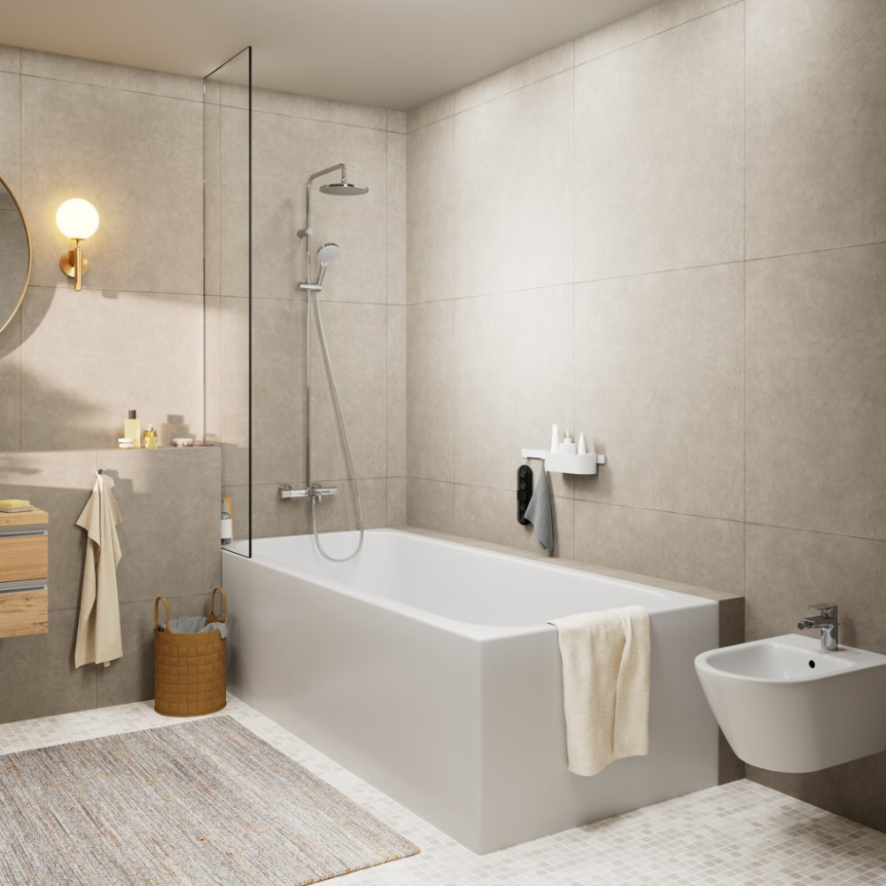 Colonne bain douche thermostatique HANSGROHE Vernis Blend 200 chromé | Batinea