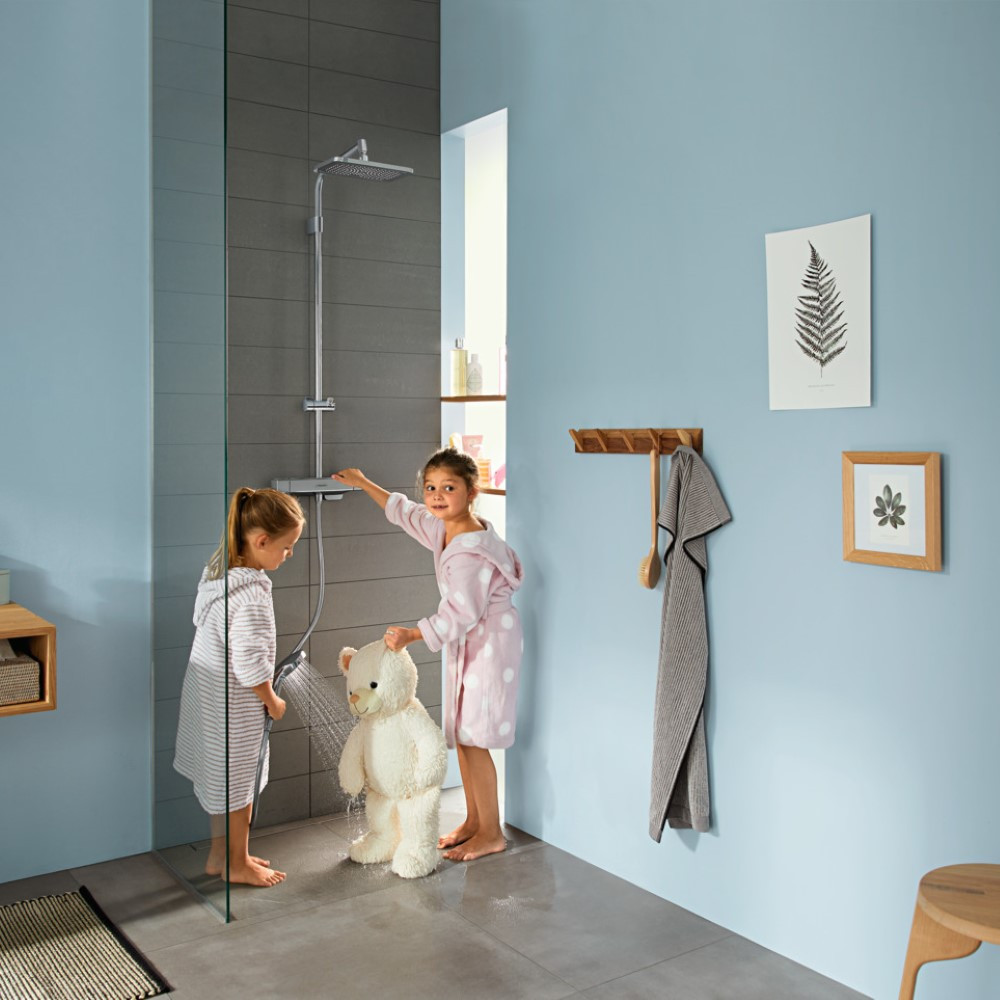 Visuel d'ambiance 1 de la Colonne de douche thermostatique HANSGROHE Croma E 280 EcoSmart chromé