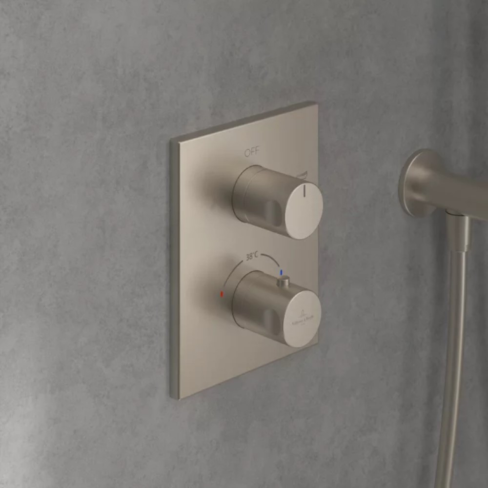 Mitigeur thermostatique encastré 2 voies VILLEROY ET BOCH Universal Taps & Fittings rectangle | Batinea
