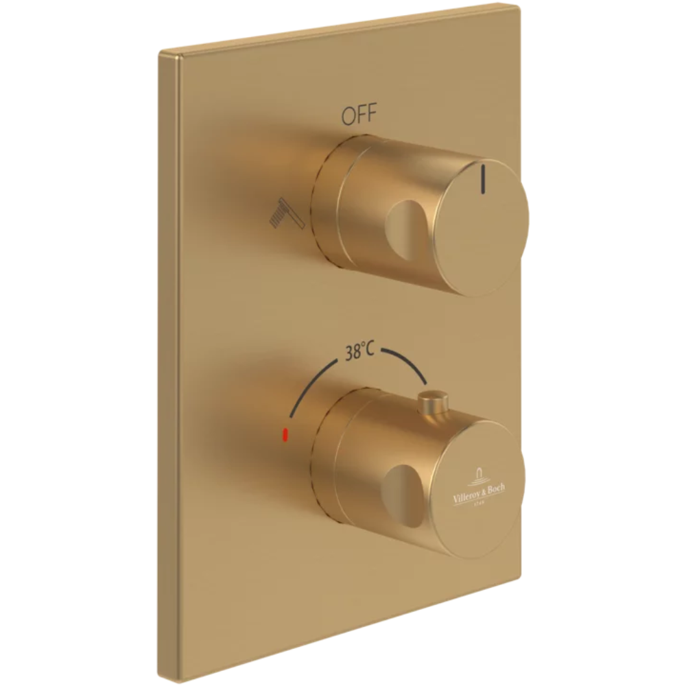 Mitigeur thermostatique encastré 2 voies VILLEROY ET BOCH Universal Taps & Fittings rectangle | Batinea