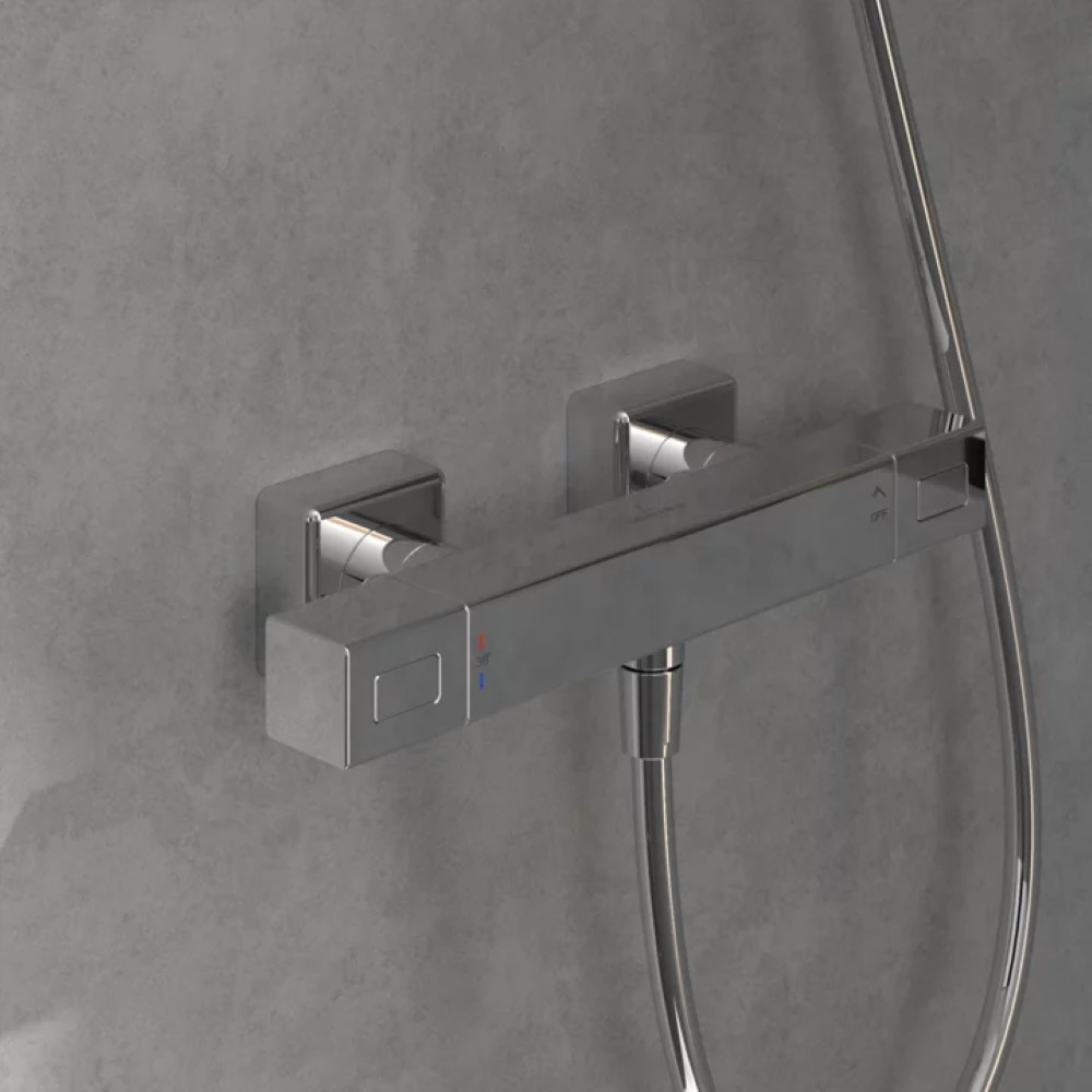 Mitigeur douche thermostatique VILLEROY ET BOCH Universal Taps & Fittings rectangle | Batinea