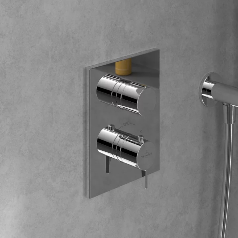 Façade robinet encastré thermostatique 2 sorties VILLEROY ET BOCH Conum