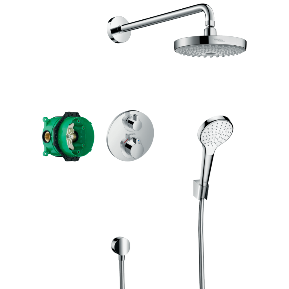 Mitigeur thermostatique encastré HANSGROHE Croma Select S Ecostat chromé