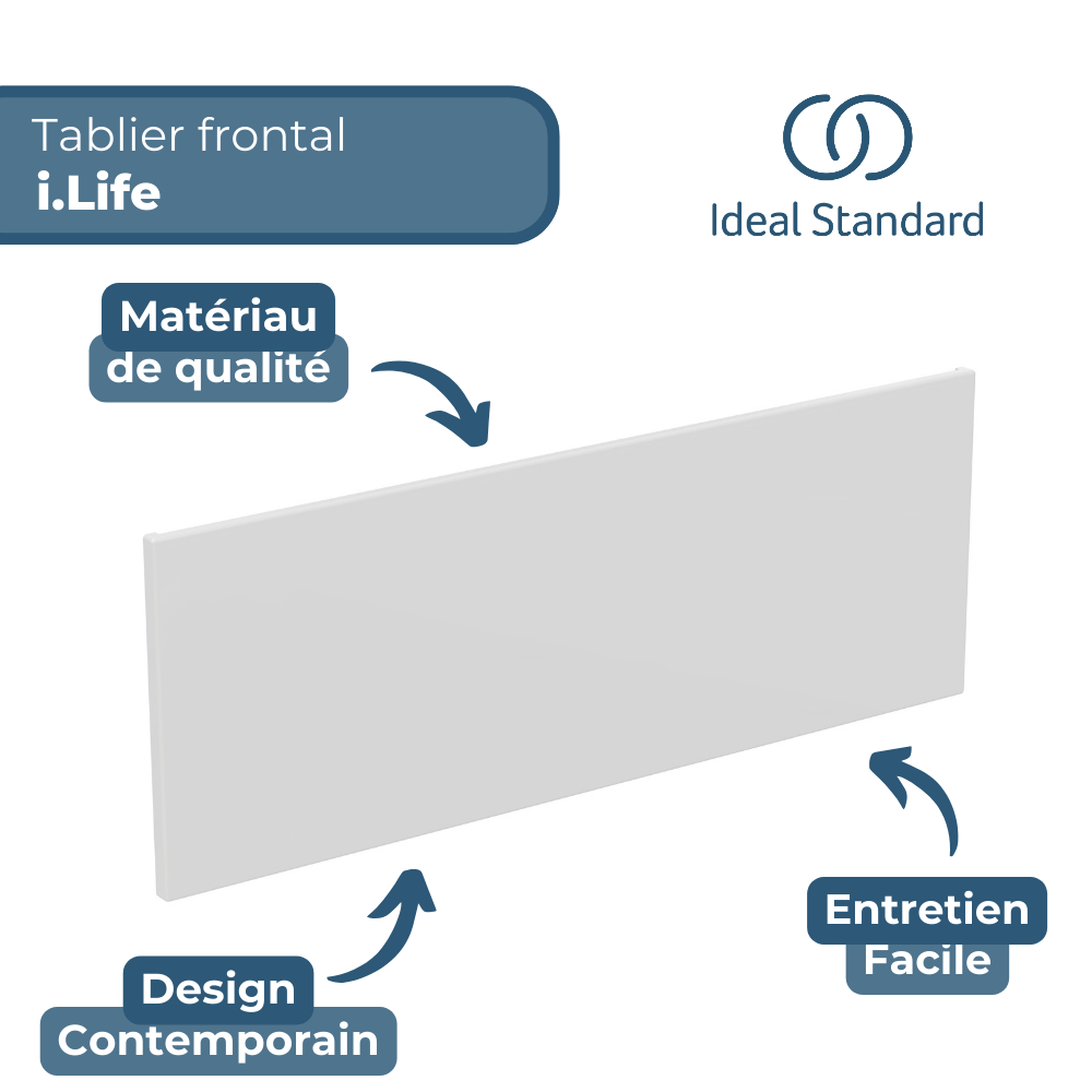 Les avantages du Tablier frontal de baignoire 150 cm Ideal Standard i.life