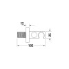 Schéma du Coude de raccordement carré DURAVIT Universal noir mat