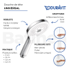 Les avantages du Pommeau de douche DURAVIT Universal 11 cm chromé blanc
