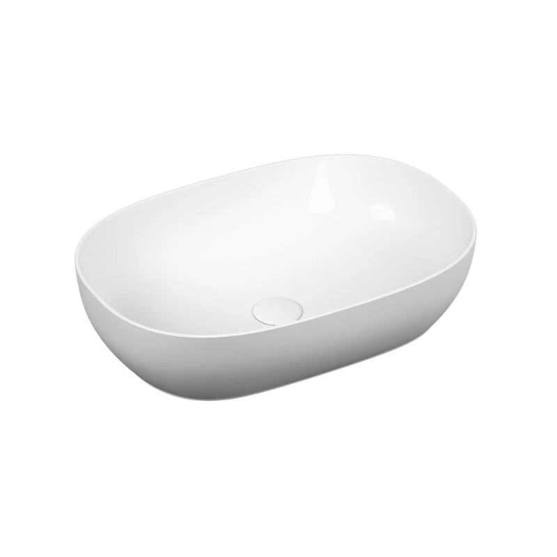 Vasque à poser ovale VITRA Outline - Blanc brillant