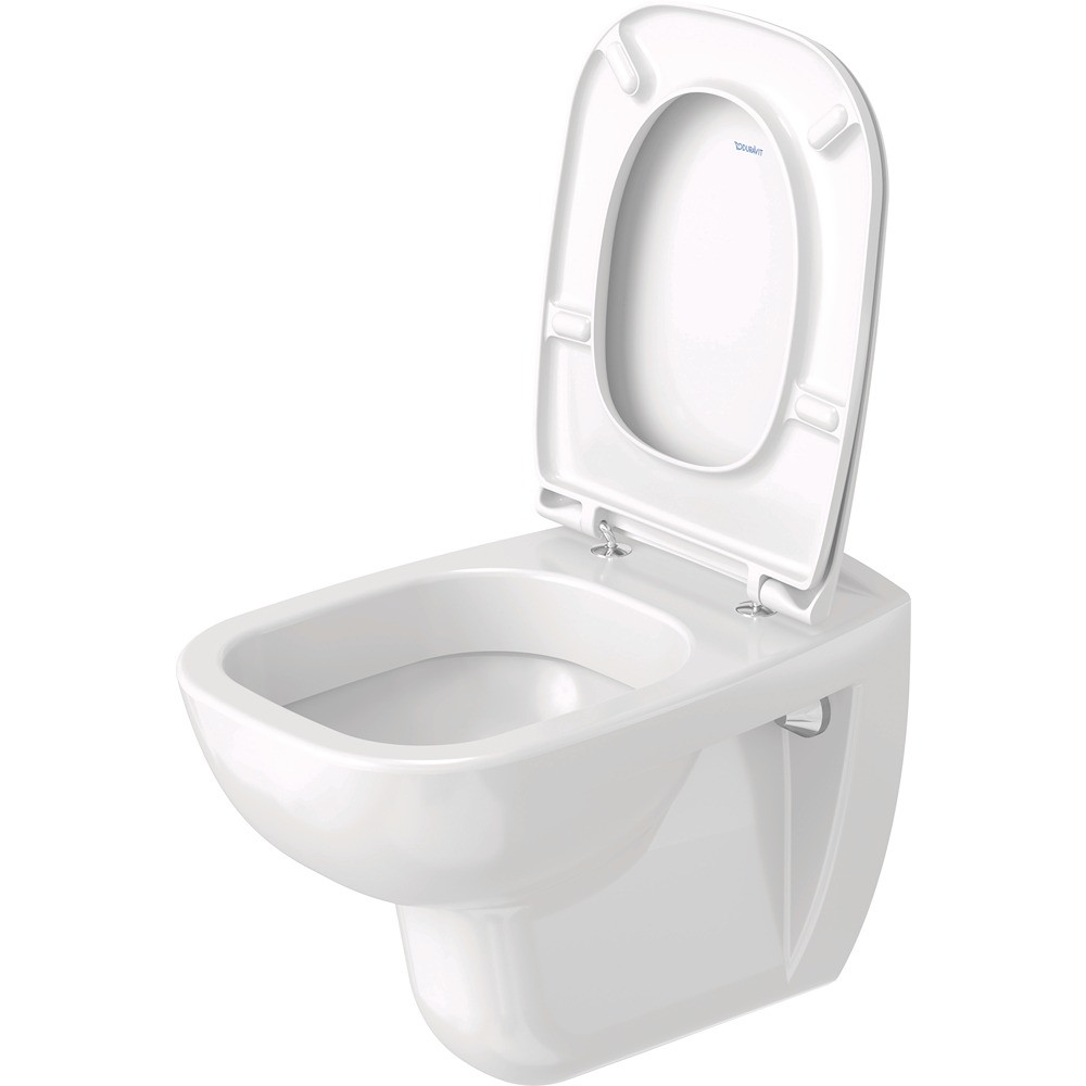 Visuel d'ambiance 2 WC suspendu DURAVIT D-code avec abattant frein de chute synthétique