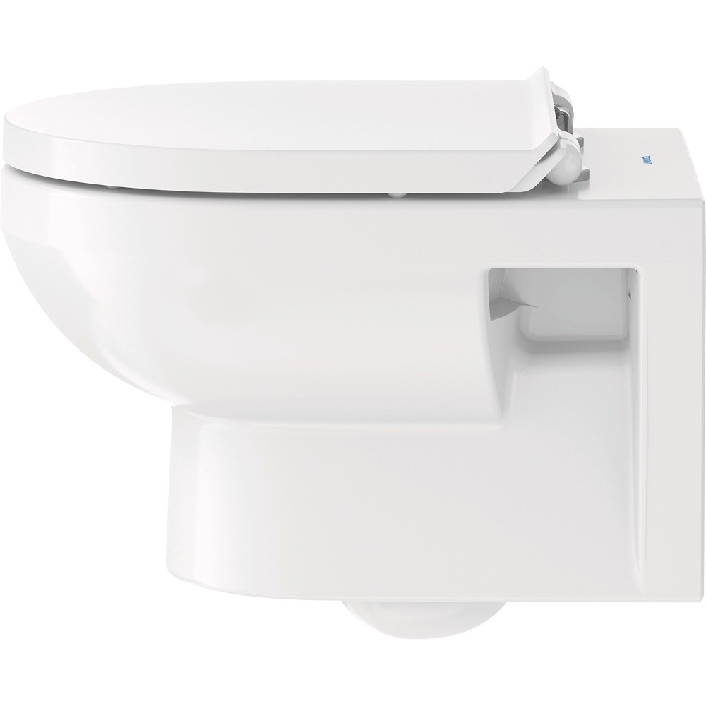 vue côté WC suspendu sans bride DURAVIT Duravit No.1 avec abattant frein de chute