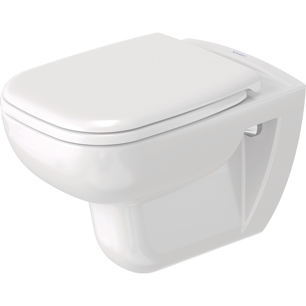 WC suspendu sans bride DURAVIT D-code avec abattant frein de chute synthétique