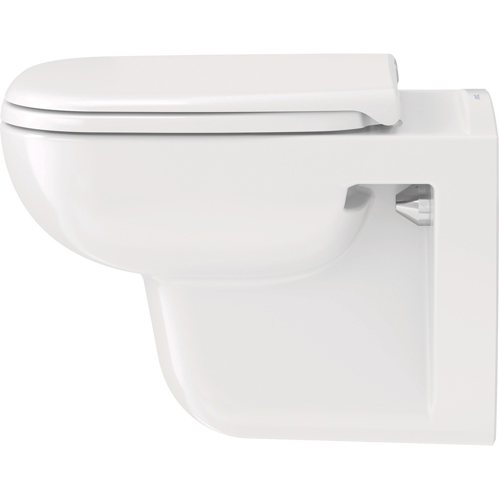 Visuel d'ambiance 2 WC suspendu sans bride DURAVIT D-code avec abattant frein de chute synthétique
