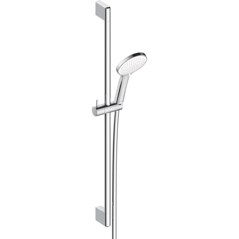 Pommeau de douche DURAVIT 3 jets type pluie flexible et barre chromé